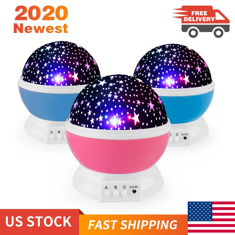 Star Light Kid Sleep Night Sky LED USB Romantic Starry Projector Cosmos Lamp  US