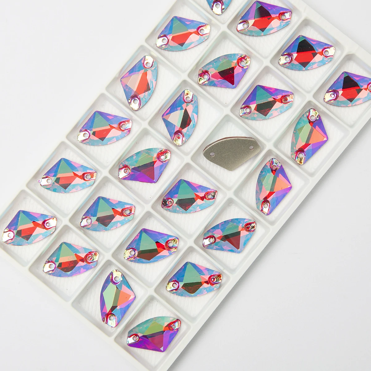 YANRUO 3256 Galactic 9x14mm AB-beschichtete Aufnähsteine 96 Stück DIY Trikot-Edelsteine für Handarbeiten, Applikationen und Kleiderherstellung – Detail 6