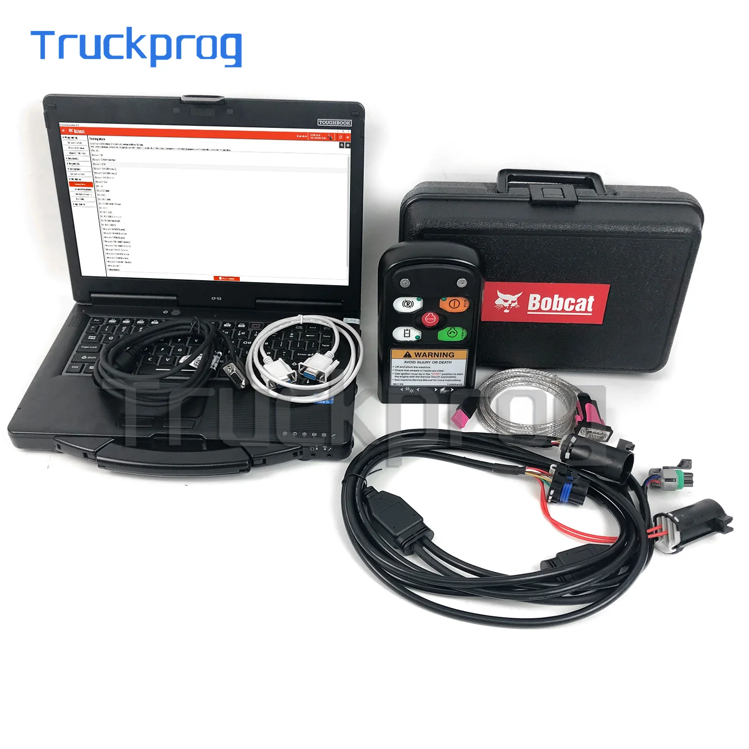 For BOBCAT Diagnostic Tool Wood Skid Steer Loader For BOBCAT DIAGNOSTIC KIT (RST) Excavator Truck diagnostic tool CF53 Laptop