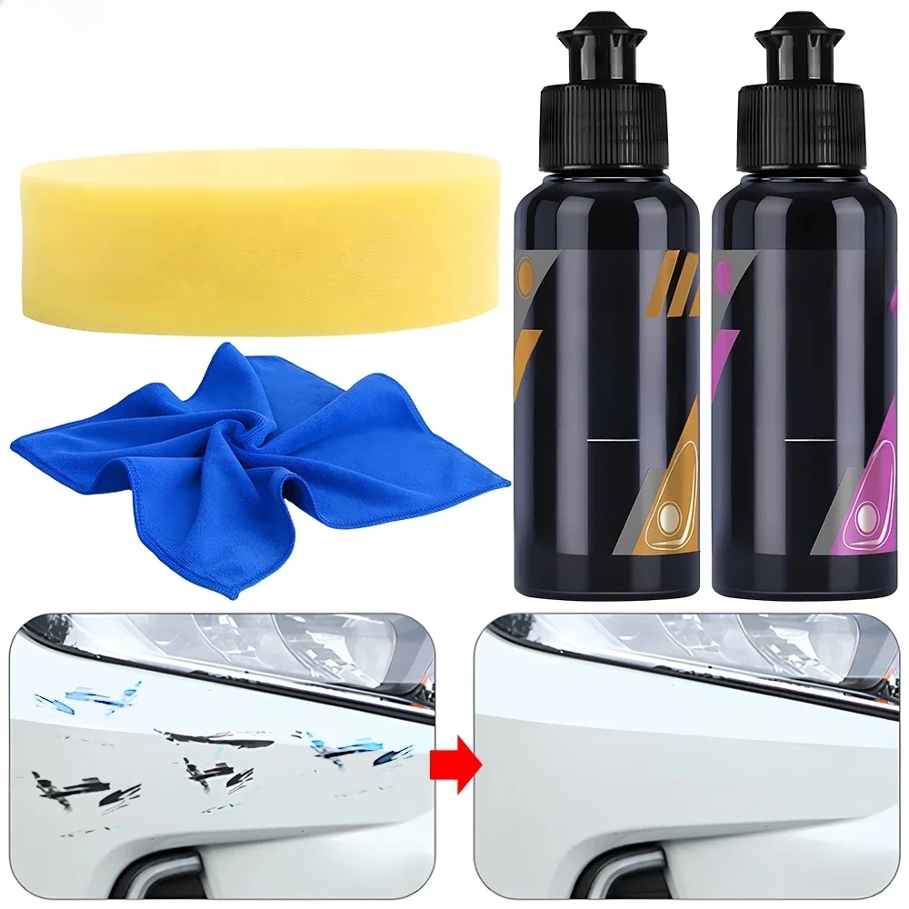 100/300 ml Automotive Krasverwijderingsset autoverzorging Polijstvloeistof Wax Antikras Reparatiemiddel Verfdetails Onderdelenreiniging - afbeelding 2