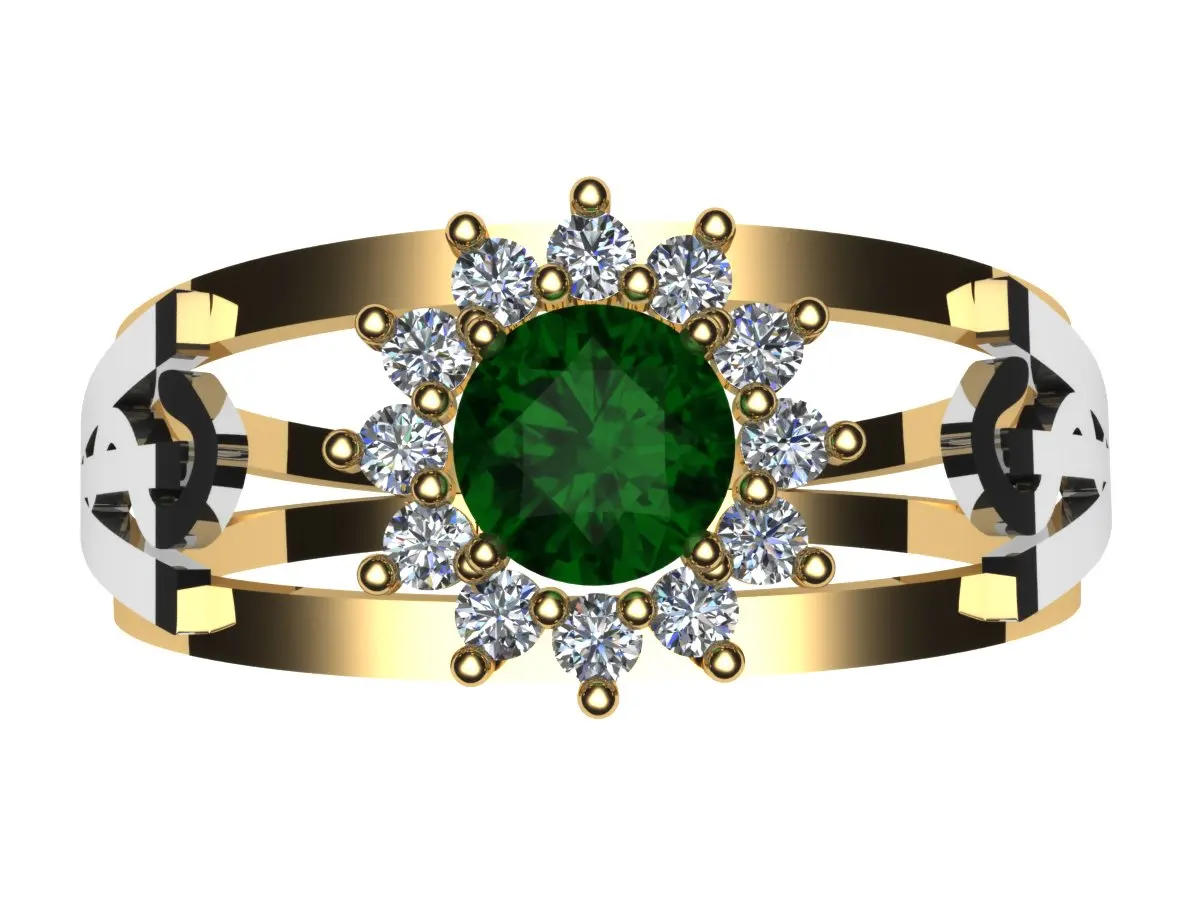 أنيل فورماتورا المخضرم أورو 18k esmeralda e ديامانتيس