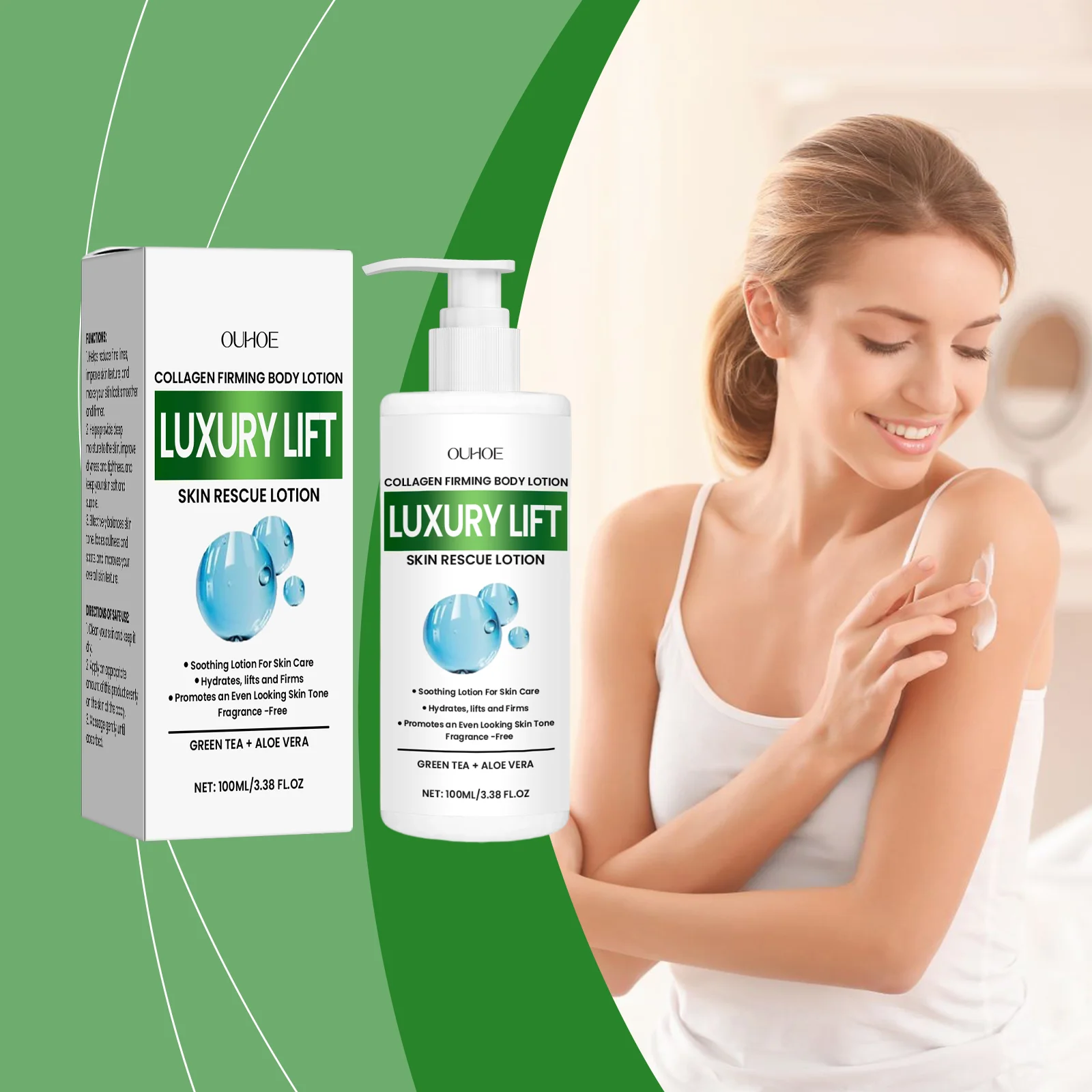 

Ouhoe Firming Body Cream Nourishing Dryness Relief Itching Fade Fine Lines Gentle Moisturizing Massage Soft Body Cream