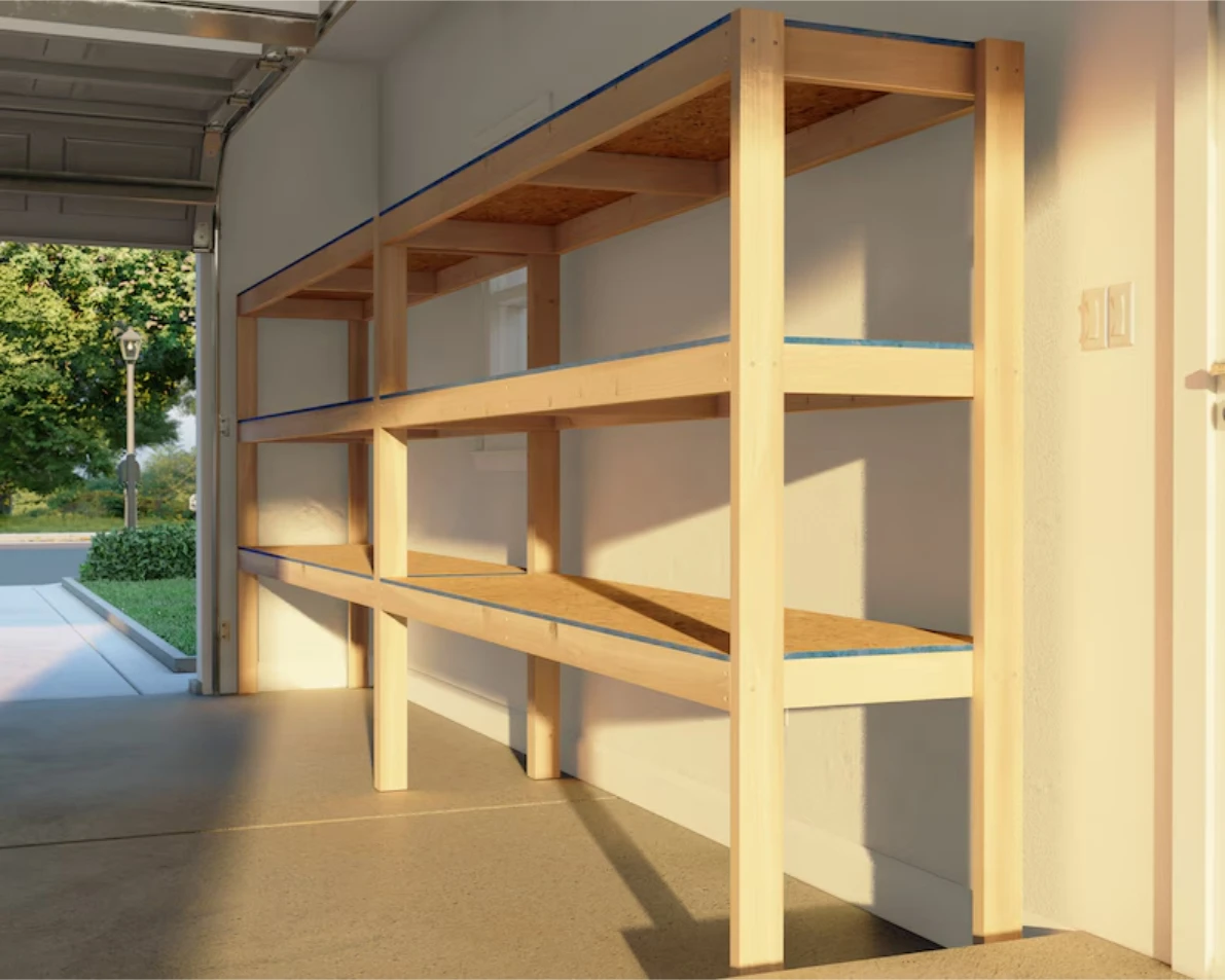 

16 ft Garage Shelving Plans (Printed Booklet) | Heavy Duty DIY Storage Rack Blueprints | 24" Deep Woodworking Guid