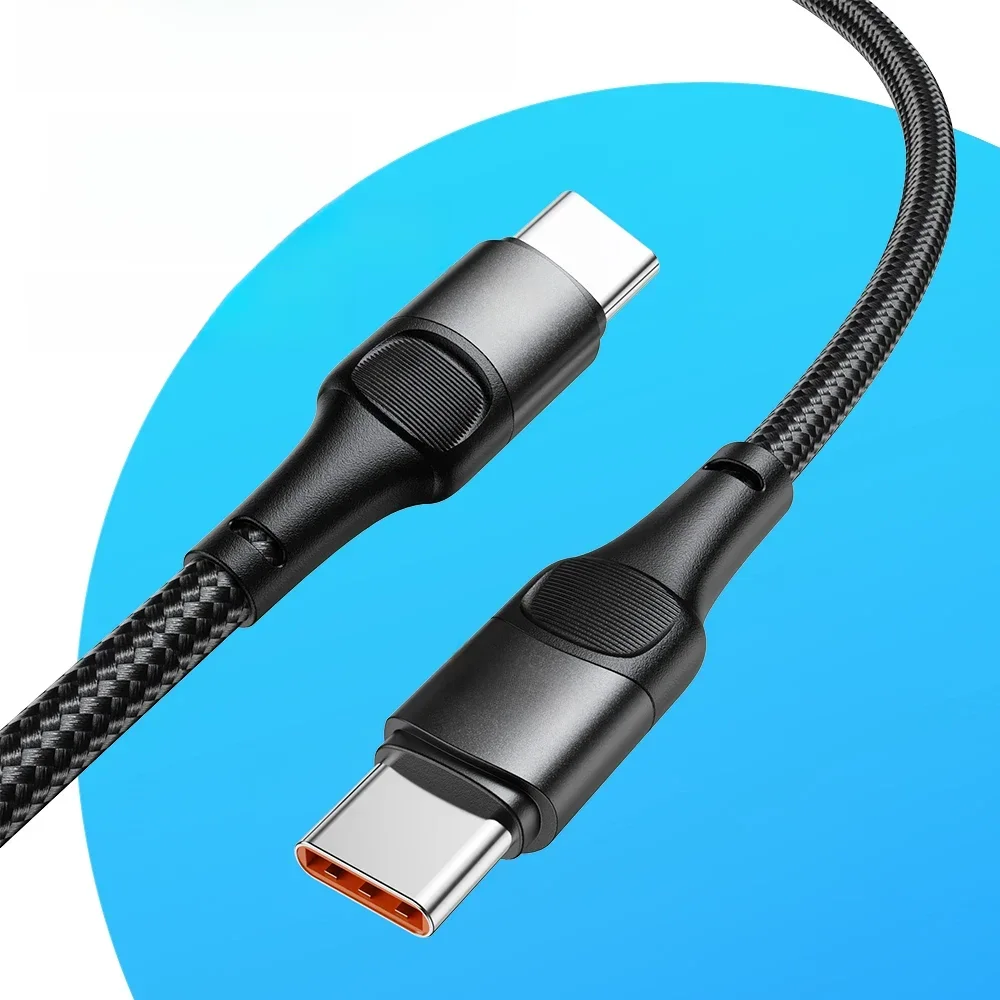 Kabel USB typu C na USB typu C o mocy 100 W PD Kabel do szybkiego ładowania i ładowania danych do Macbooka Samsung Huawei Xiaomi Kabel USB typu C 3M — zdjęcie 2
