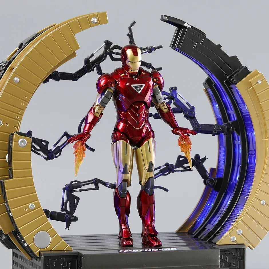 Zd brinquedos 1/10 marvel homem de ferro mark4 com terno para cima pórtico figura de ação tony stark modelo figura brinquedo colecionável presente para criança