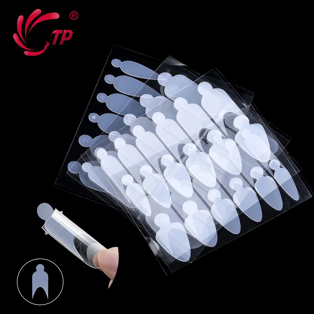 

24pcs Square French Line Silicone Pad Stencil French Forma Sticker for Poly Nail Gel Duet System Dual Form for French Manicure