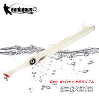 Hunthouse Pencil Popper Fishing Lure Sinking Floating Surface Hard Bait WTD Stickbaits 225mm 23g 27g Seabass Trout Fish Tackle