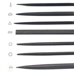보석 바늘 파일 세트, 금속 유리 돌 나무 조각 공예, 보석 DIY 도구, 140mm, 200mm, 7 개