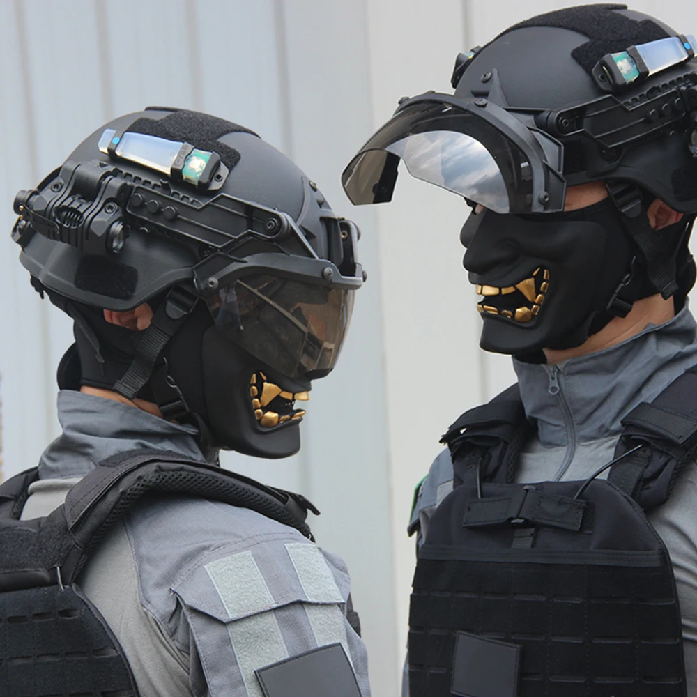 خوذة الوجه نظارات نظارات السلامة مع الجانب قوس القضبان الادسنس نظارات الوجه حتى نظارات التكتيكية نظارات اطلاق النار لخوذة سريعة #2