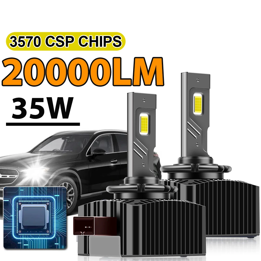 

2PCS 20000LM D3S Headlight 35w LED Canbus Lamps 3570 CSP Chips Auto LED Lights Bulb For Car HeadLights 6000K Plug&Play