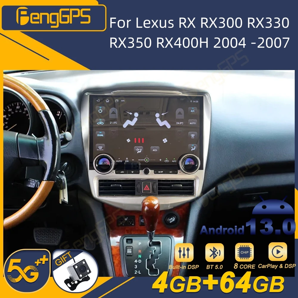 For Lexus RX RX300 RX330 RX350 RX400H 2004 -2007 Android Car Radio 2Din Stereo Receiver Autoradio Multimedia Player GPS Navi