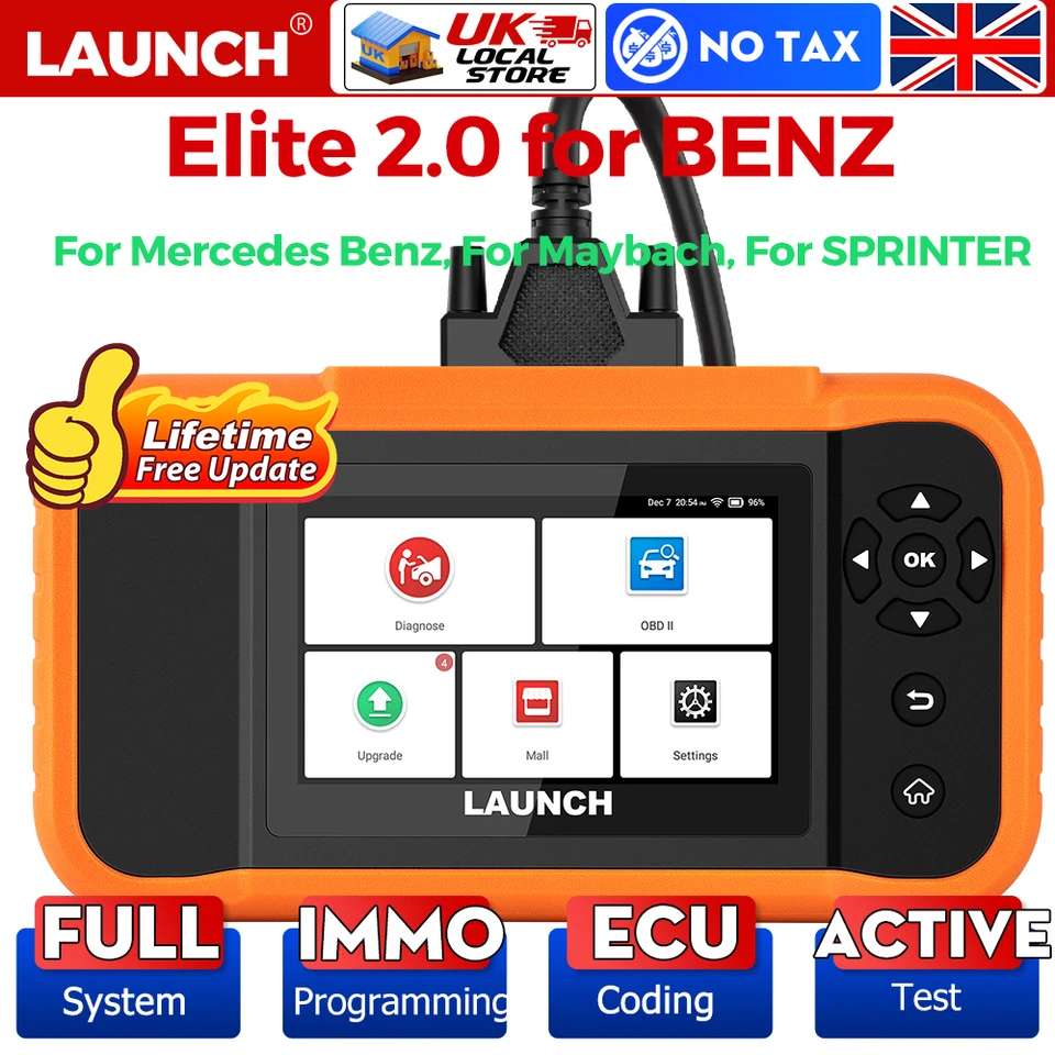 LAUNCH X431 Creader Elite 2.0 for BENZ Bidirectional OBD2 Scanner