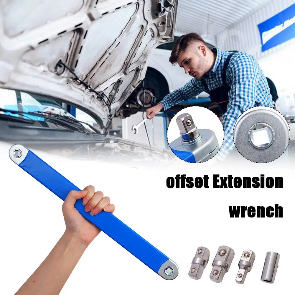Llave de extensión compensada, herramienta de extensión de trinquete con enchufe de impacto con adaptadores de accionamiento universales de 1/4 pulgadas, 3/8 pulgadas y 1/2 pulgadas