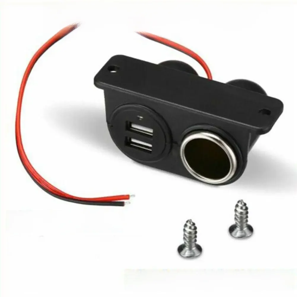 Chargeur de voiture multifonctionnel avec ports USB, adaptateur intégré pour touristes, prise, accessoires, DC 5V, 3.l'autorisation, 2024