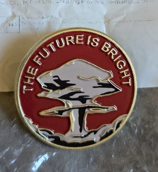 Cartoon Letters The Future Is Bright Enamel Metal Funny Lapel Pins Brooches Badges Backpack Wholesale Jewelry Gift for Friends photo review