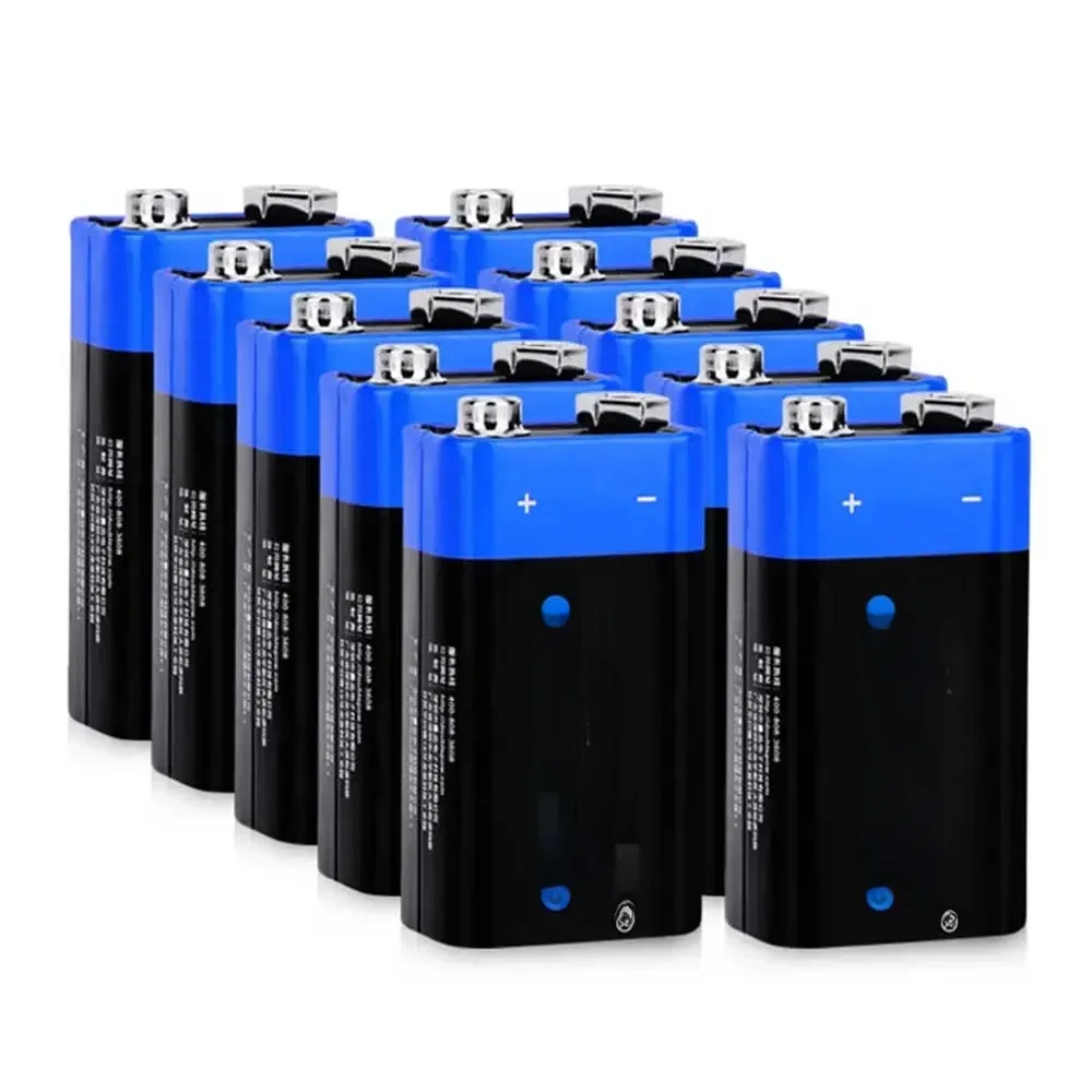 Doublepow 1-10szt Jednorazowa bateria 9V 6F22 9V6F22 Multimetr z komórkami kwadratowymi Mikrofon alarmowy Węgiel 9Volt Suche baterie — zdjęcie produktu 7