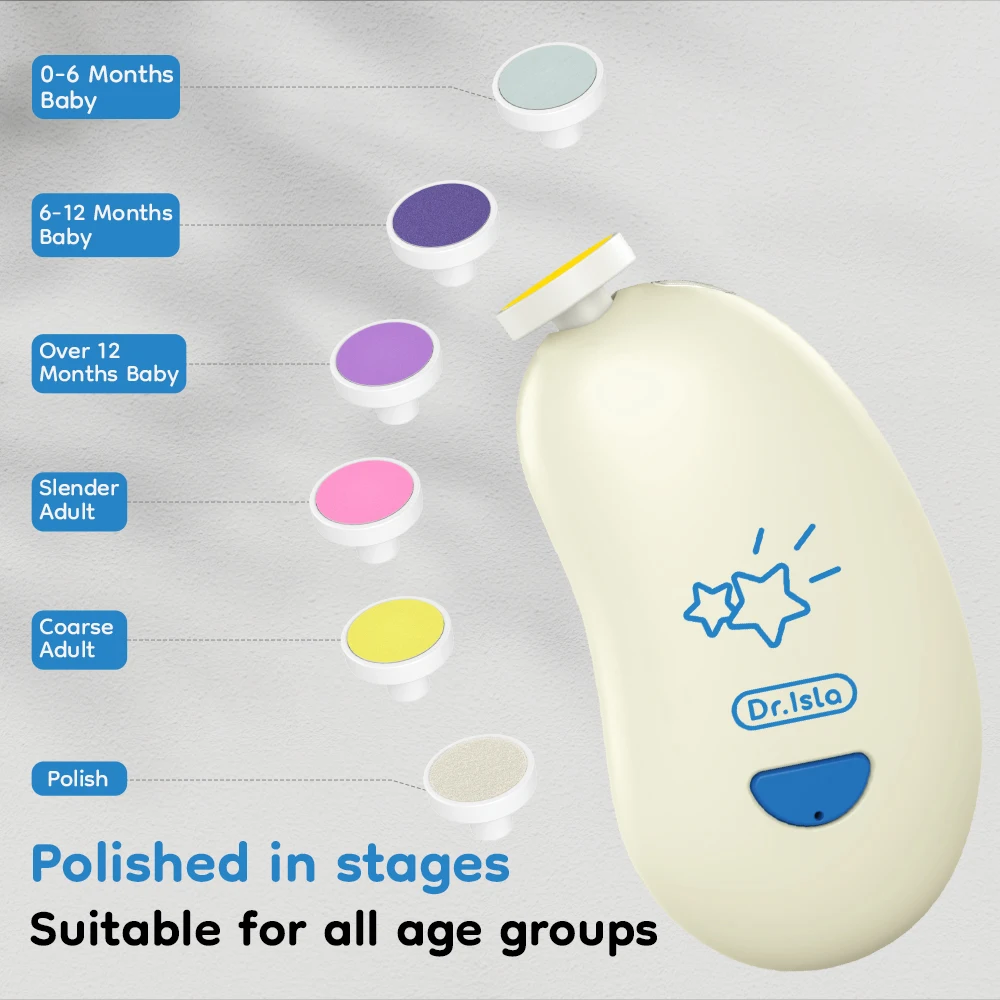 ماكينة تشذيب أظافر الأطفال الكهربائية من ماميجوي NG04 360 ° طحن ناعم مع ضوء ليلي من النوع C شحن 45 ديسيبل منخفض الضوضاء لحديثي الولادة #5