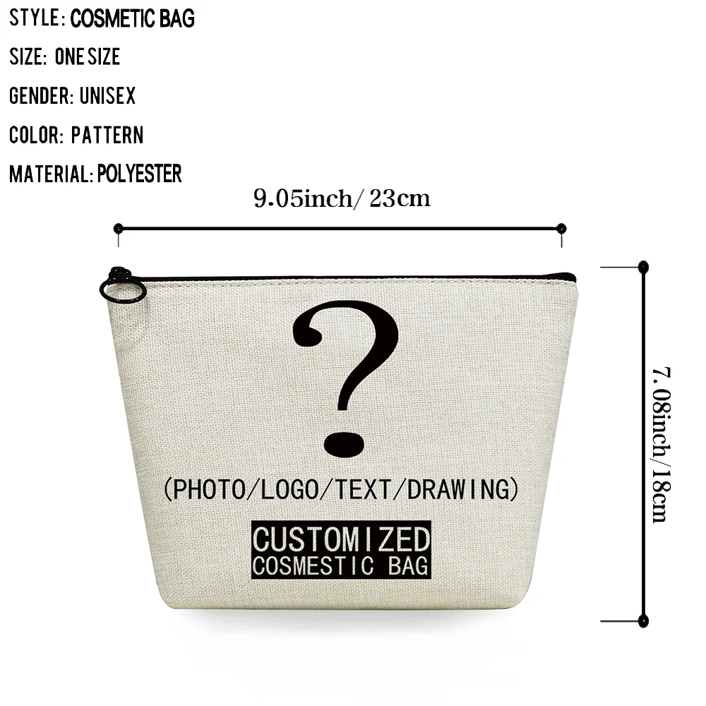 Custom DIY Logo Makeup Bag High Capacity Travel Outdoor Girl Women Cosmetic Bags Toiletries Organizer Lady Storage Make up Case