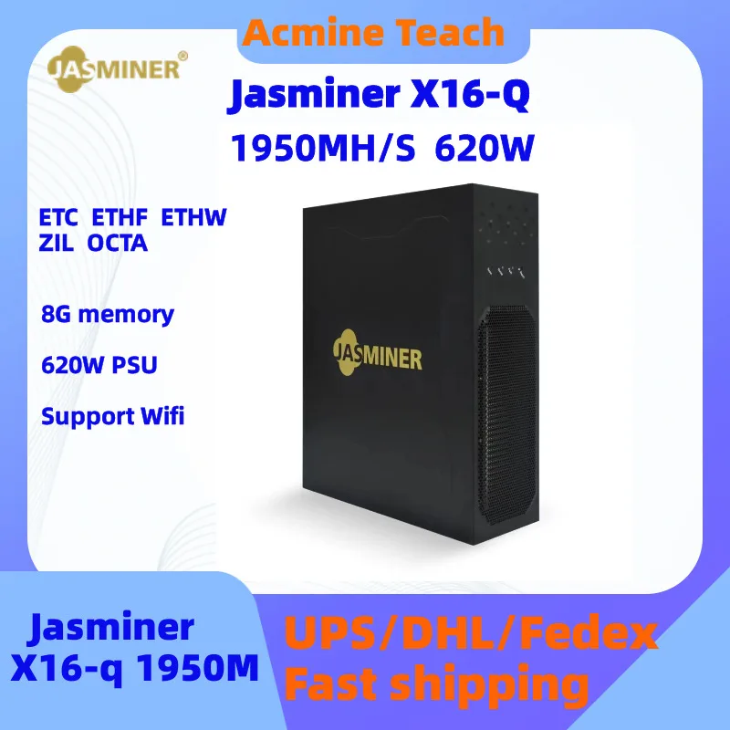MM BUY 3 GET 2 FREE New Jasminer X16-Q PRO 2050M 520W 8G ETC ZIL OCTA Ethereum Classic Miner High Throughput 3U Quiet Server Wi-