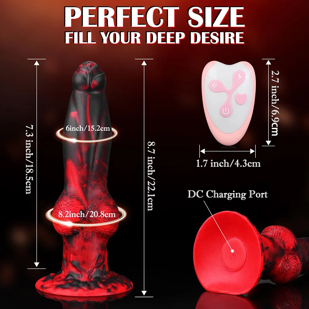 Thrusting Monster Dildo Vibrator With Suction Cup Remote Control Penis Telescopic G-spot Orgasm Adult Sex Toys For Women Gay 18+