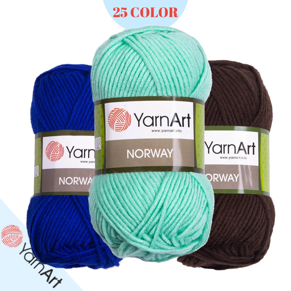 

YarnArt Norway Hand Knitting Yarn - 25 Color Options - 105 Meters(100gr) - Acrylic - Scarf - Beanie - Sweater - T-shirt - Socks - Gloves - Summer - Spring - Autumn - Winter - Thick - Soft - DIY -MADE IN TURKEY