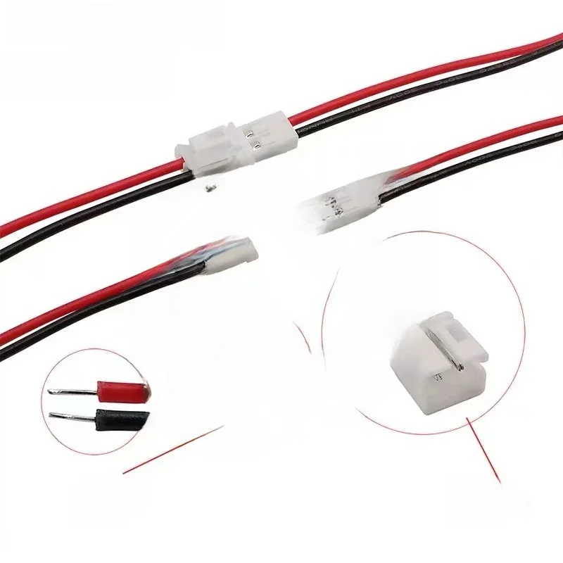 PH 2.0mm Skok 2-pinowe męskie żeńskie złącze kablowe Micro PH 2P Wtyczka Jack Gniazdo Zaciski Przewody Kable Złącza 26AWG — zdjęcie 2