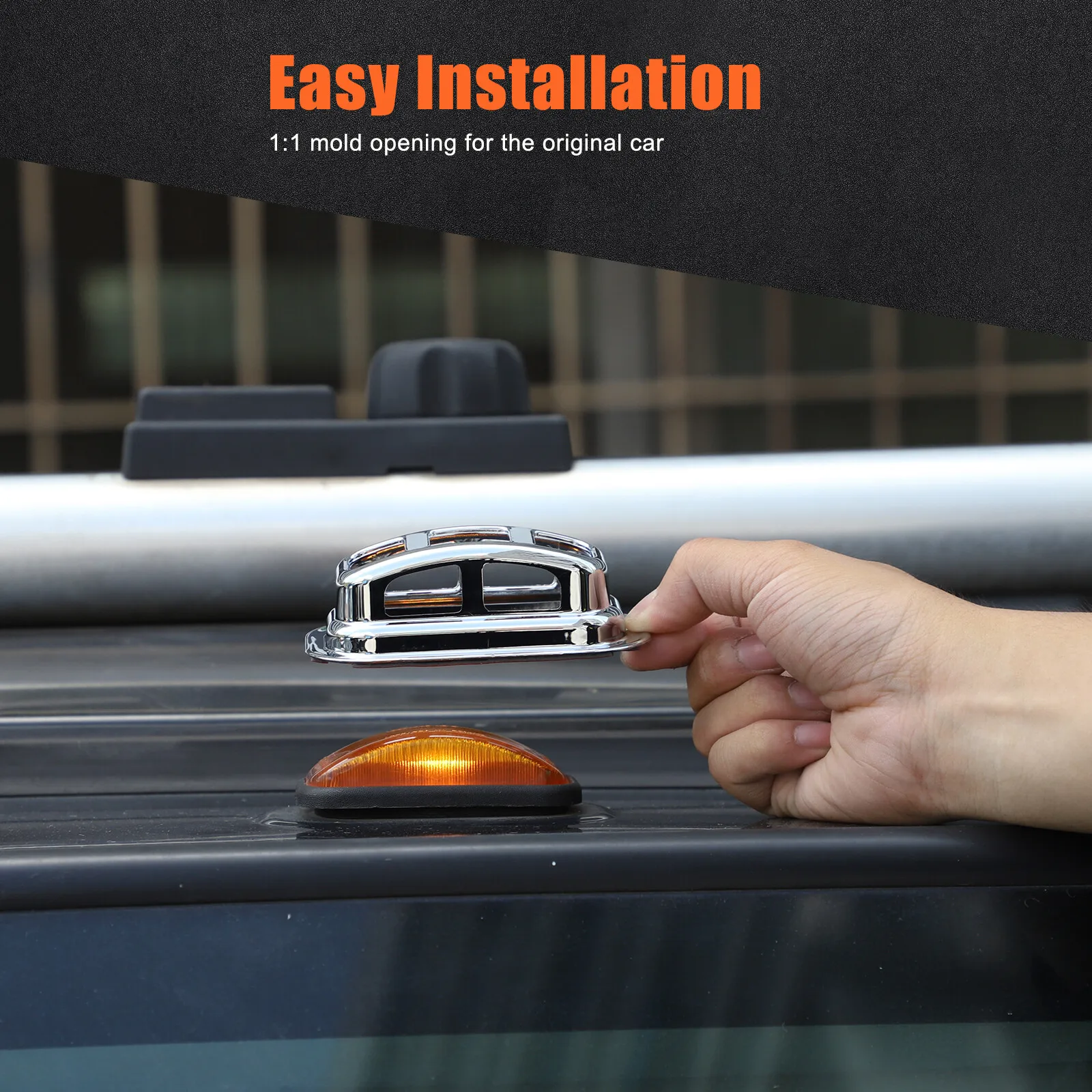 6 قطعة ABS لامع أسود سقف السيارة الخارجي غطاء خفيف ل هامر H2 SUV SUT 2003-2009 مصباح السقف حماية اكسسوارات الكسوة