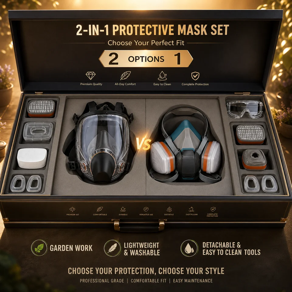 Lightweight Reusable Half Face Respirator Mask