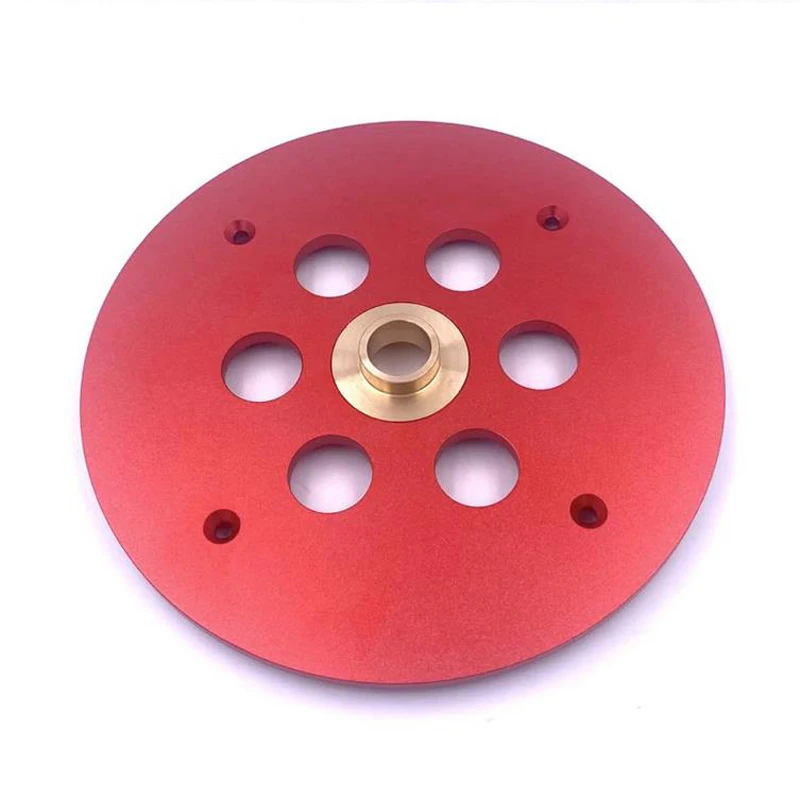 Brass Router Template Guide Bushes With Drilled Holes+Round Base Plate for Dongcheng Mutian Engraving Machine