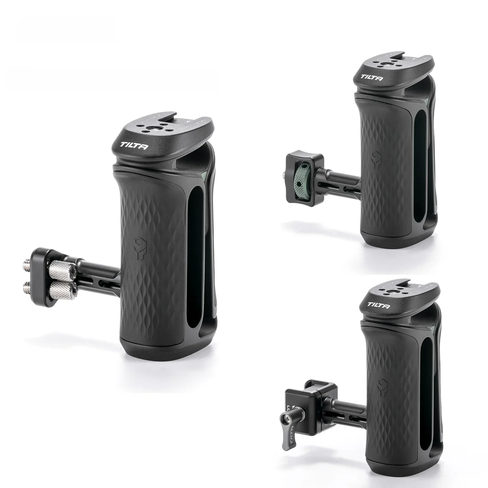 TILTA TA-XSH1-B Xeno Side Handle 1/4'-20 with Locating Pins/NATO/Dual 1/4'-20 for Camera Cage for Sony Canon Nikon Quick Release
