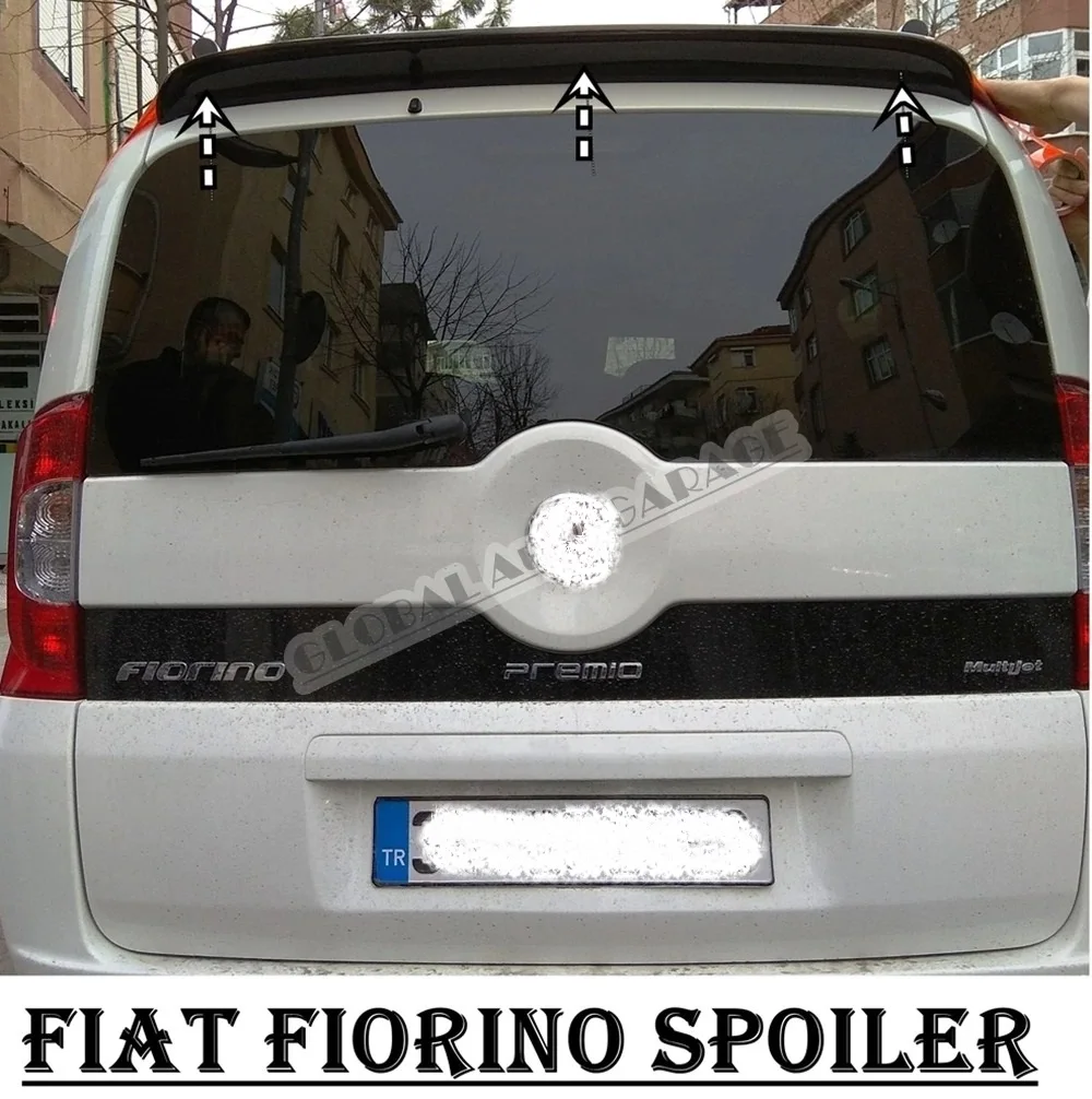 For Fiat Fiorino Spoiler 2008-2021 Auto Accessory Universal Spoilers Car Antenna For Car Styling Diffüser Flaps Splitter Black