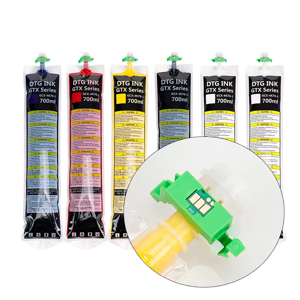 For Brother GTX Ink Chip 700ML for GTX422 GTX423 GTX425 GTX pro Textile Pigment Ink Chip