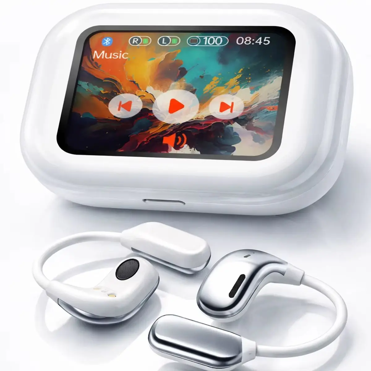 Oortelefoon Bluetooth 5.4 Sport Hoofdtelefoon Touchscreen Open Oor Hoofdtelefoon