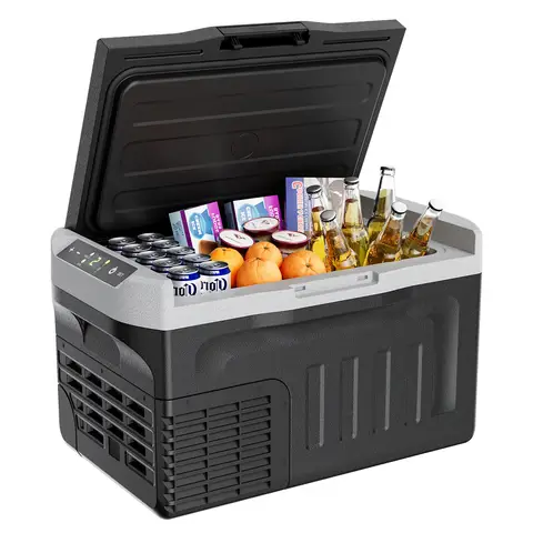 SIMZLIFE 12 Volt Refrigerator, 22QT(21L) 12V Cooler, Compressor Electric Cooler -4℉~68℉,12/24V DC 110~240 Volt AC for RV/Truck