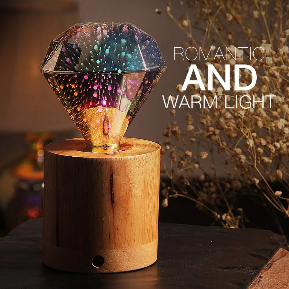 GANRILAND 3D Fireworks Decorative Led Bulbs E27 220V 4W Colorful Starry Heart Diamond Indoor Lighting Home Decor Christmas Tree