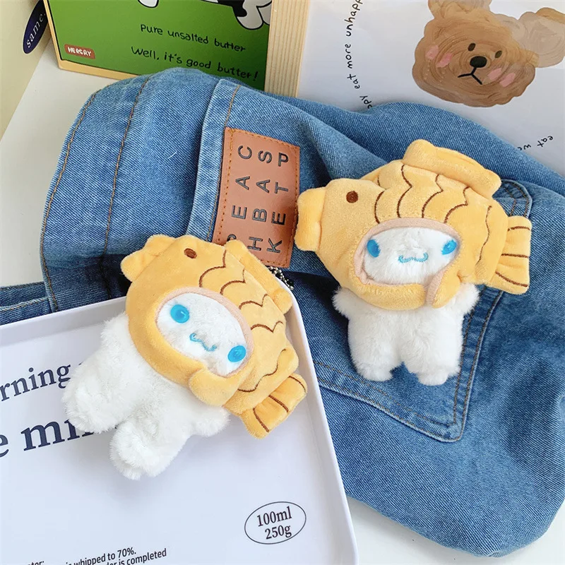 Sanrio Hello Kitty Plüsch-Schlüsselanhänger, Yugui-Hunde-Design, Schwimmring Hello Kitty Cartoon süßes Mädchen Geschenk Geburtstagsgeschenk