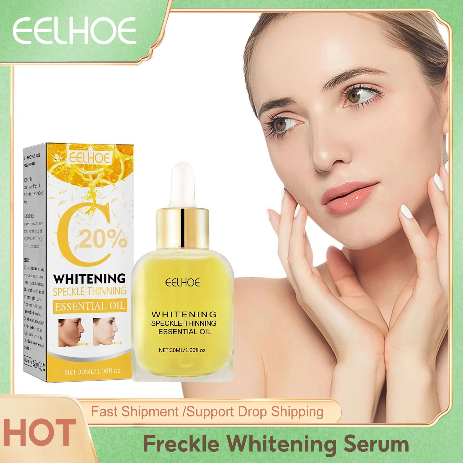 Freckle Whitening Serum Dark Spot Corrector Pigment Melanin Removal Moisturizing Brighten Face Essence Repair Skin Care Products