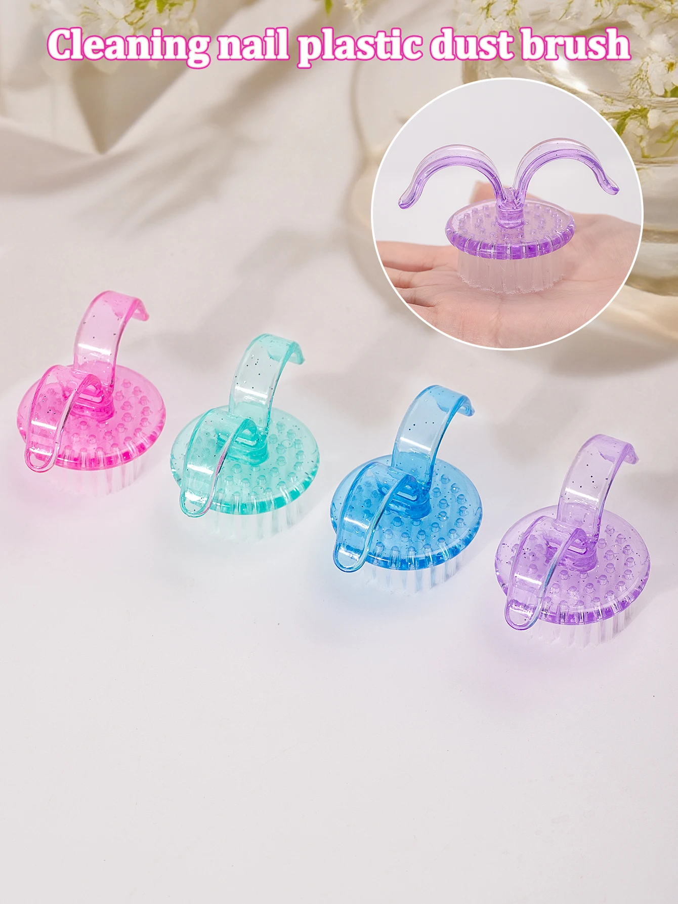 Kunststoff Nagelbürsten Reinigung Schrubben Reinigungsbürste Staubreiniger Nail Art Maniküre Soft Remover Tools