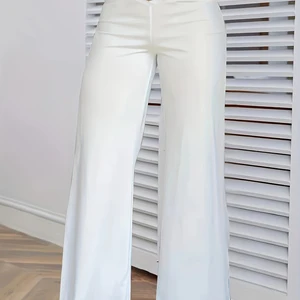 نسائي بنطال واسع الساق بسيط متقاطعة متماسكة عارضة بنطلون عالي الخصر أنيق ملابس الشارع العمل جديد Y2K 2024 أعلى 9 مبيعات السراويل الشفافة المرأة - No5