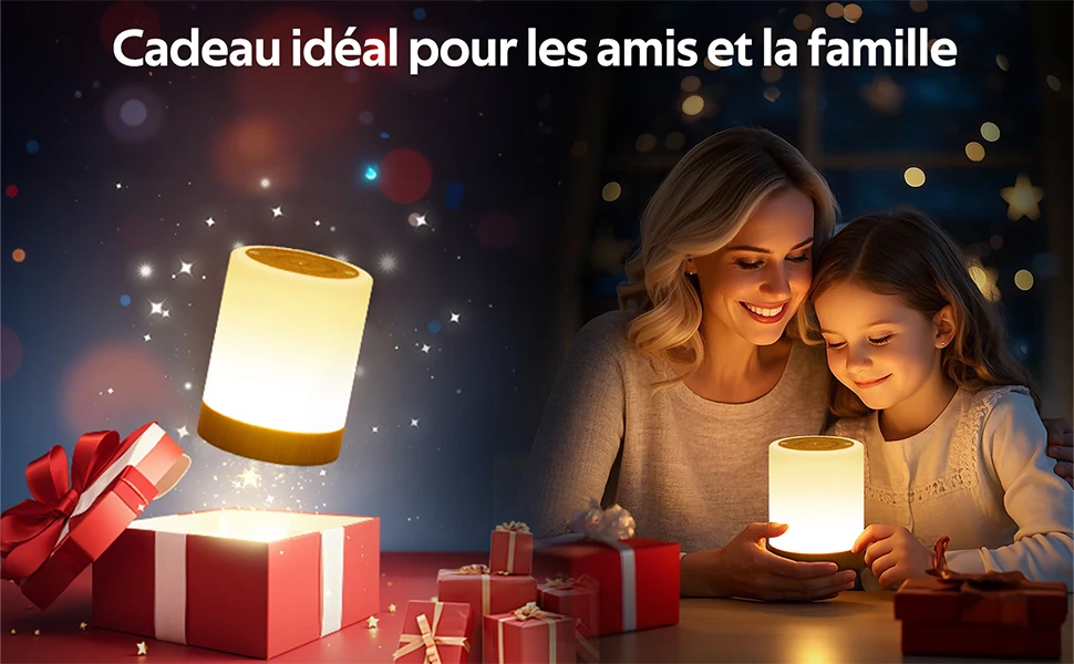Lureshine 2-Pack RGB Night Light Lamp with Touch Control and Color Changing, 13‑inch Portable Dimmable USB‑Rechargeable Table Lamp with 1800mAh Battery for Bedroom Decorative Lighting