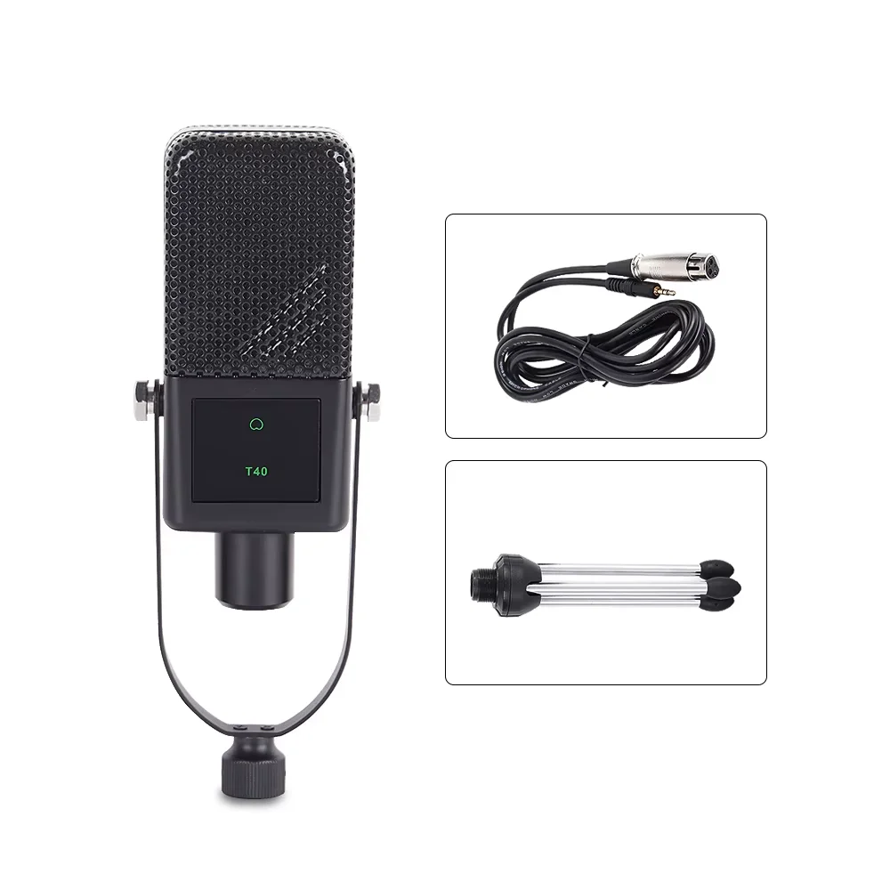 CM200 PC 콘덴서 마이크 3.5mm 잭 플러그 앤 플레이 미니 삼각대 스탠드 포함 라이브 방송/휴대폰용 사운드 녹음