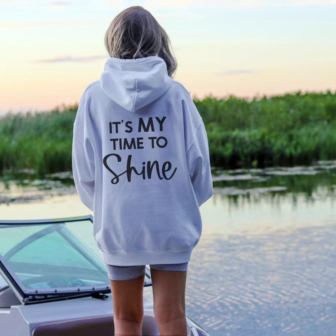 Sugarbaby It's My Time To Shine Funny Graphic Hoody Tumblr Hoodie Aesthetic Clothes Long Sleeved Fashion Cotton Sweater