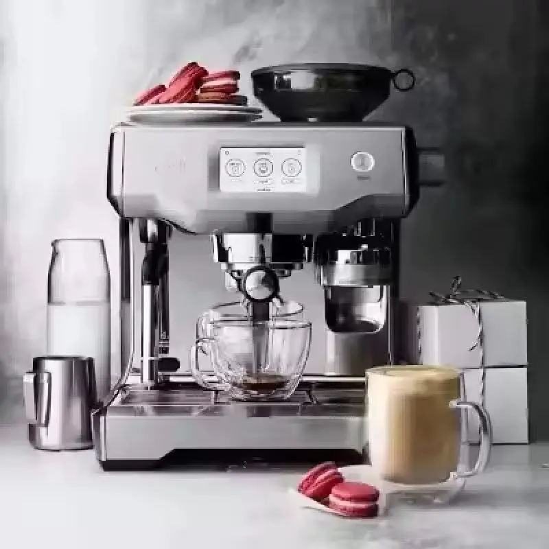 BrevilleS BES880BSS 터치 에스프레소 머신, 스테인리스 스틸 브러시, 빠른 배송