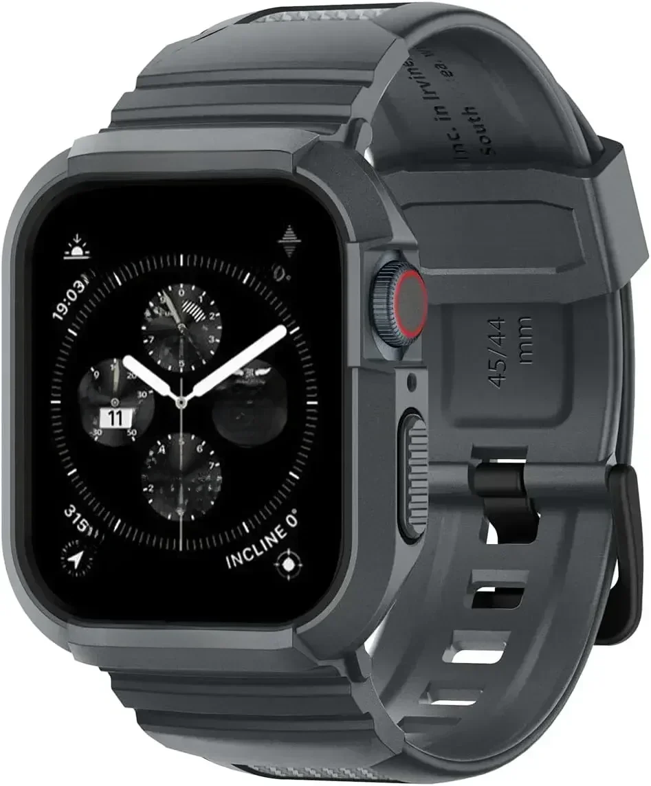 Capa de Borracha para Apple Watch, Rugged Armor Pro, Designed Pro, Ultra 2, Band Series 9, 8, SE2,