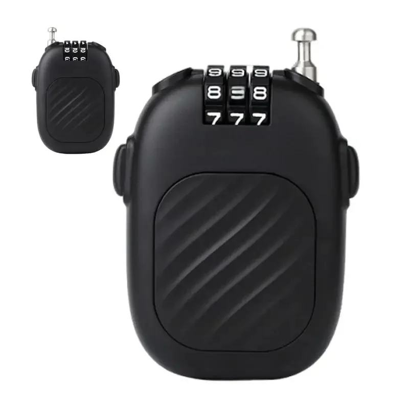 AliExpress Retractable Cable Lock Portable Retractable Stroller Lock Black Backpack Safety Locker Combination Padlocks Snowboard Security