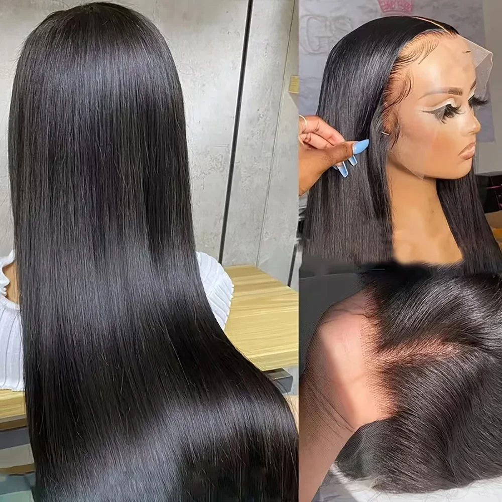 Kép 3: Valós Merevlemez csipkével Műhaj 13x6 Emberek haja wigs 100% Emberek haja 13x6 Merevlemez csipkével Elölről Műhaj 18-30 hüvelykes számára Nők Brazíliai wigs Láthatatlan csipkével Elő plucked 3-7 days Átadás