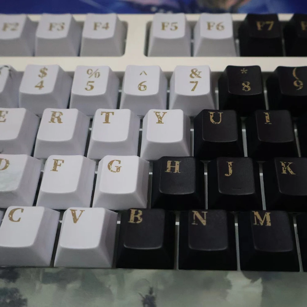 125 Keycap Tema MiFuny WuKong PBT Keycap Profil Cherry untuk Keyboard Mekanik Kustom Wooting, Aksesoris Gaming
