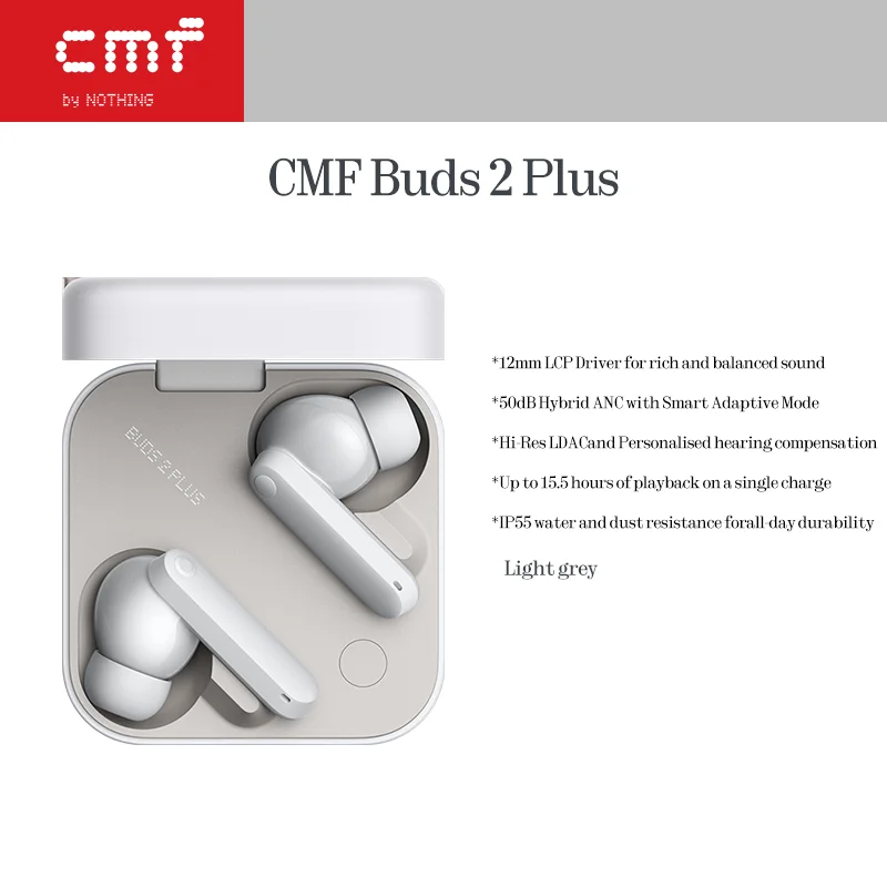 CMF Buds 2 Plus 12mm LCP Driver for Rich and Balanced Sound 50dB Hybrid ANC image 3