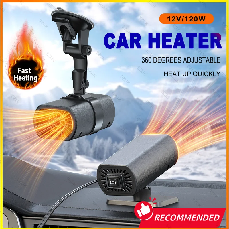 12V Car Heater Winter Fast Heating Portable Electric Heated Fan Windshield Defogging Battery Voltage 12V Heating For Car