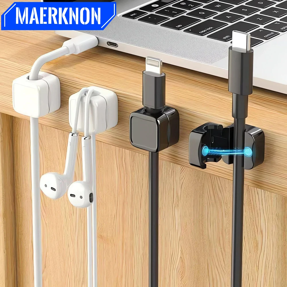 3/6PCS Magnetic Cable Clips Adjustable Cord Holder Desk Tidy Management Clips Cable Protector For Mouse Earphone Wire Organizer